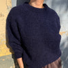 Navy Elio Crew Sweater by Le Bon Shoppe