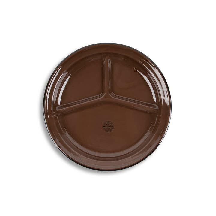 Enamelware Camping Plate in Brown at Golden Rule Gallery
