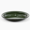 Enamelware Sectioned Camping Plate in Green at Golden Rule Gallery