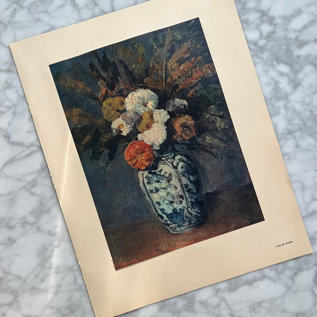 Rare French Cézanne Vase de Fleurs Art Print