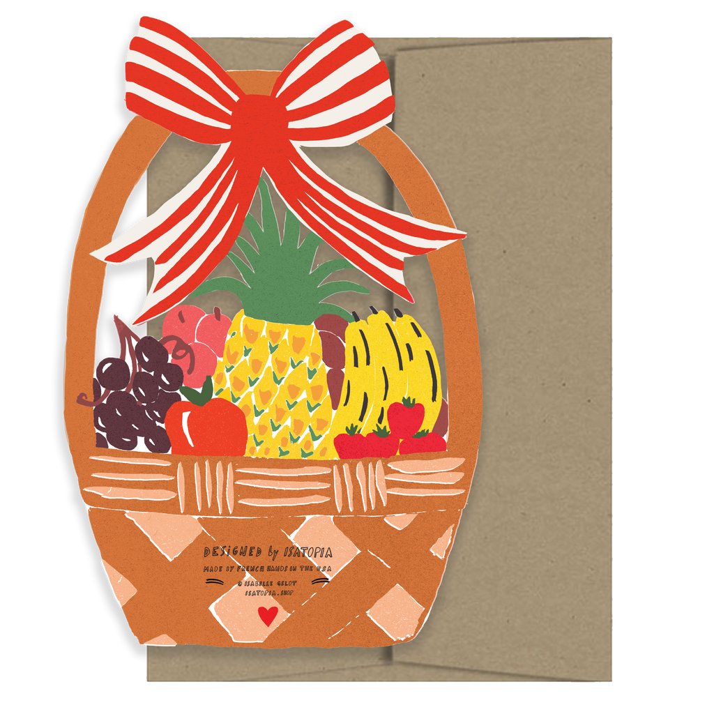 Cut Out Card with Fruit Basket by Isatopia at Golden Rule Gallery