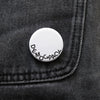Fallen Democracy Pinback Social Alert Button at Golden Rule Gallery