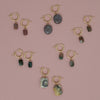 Fancy Jasper Gold Hoop Earrings at Golden Rule Gallery