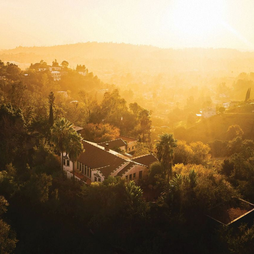 Scenic summer view of Flamingo Estate in California
