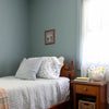 Golden Rule Framed Vintage Picasso Portrait on Farrow & Ball Oval Room Blue for Parrish House Rentals