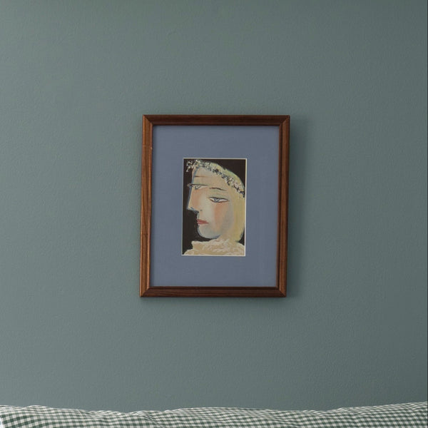 Framed Picasso on Farrow & Ball Oval Room Blue for Golden Rule Gallery in Excelsior