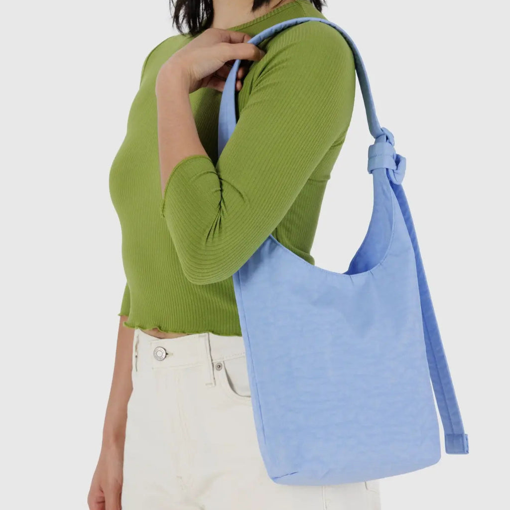 French Blue Sling Shoulder Bag with Magnetic Closure By Baggu at Golden Rule Gallery in Excelsior
