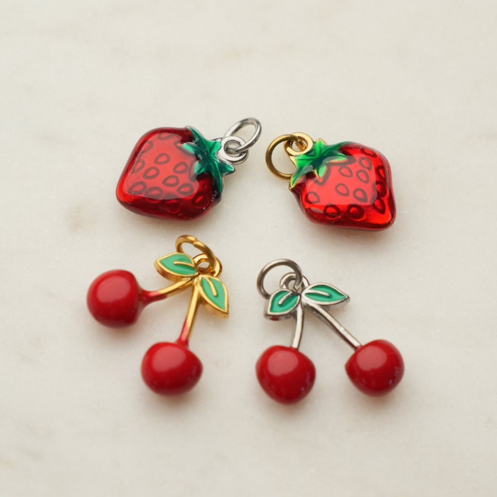 Strawberry and Cherry Charms at Golden Rule Gallery