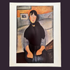 Rare Vintage Mid-Century Modigliani “The Working Girl” Swiss Portrait Art Print