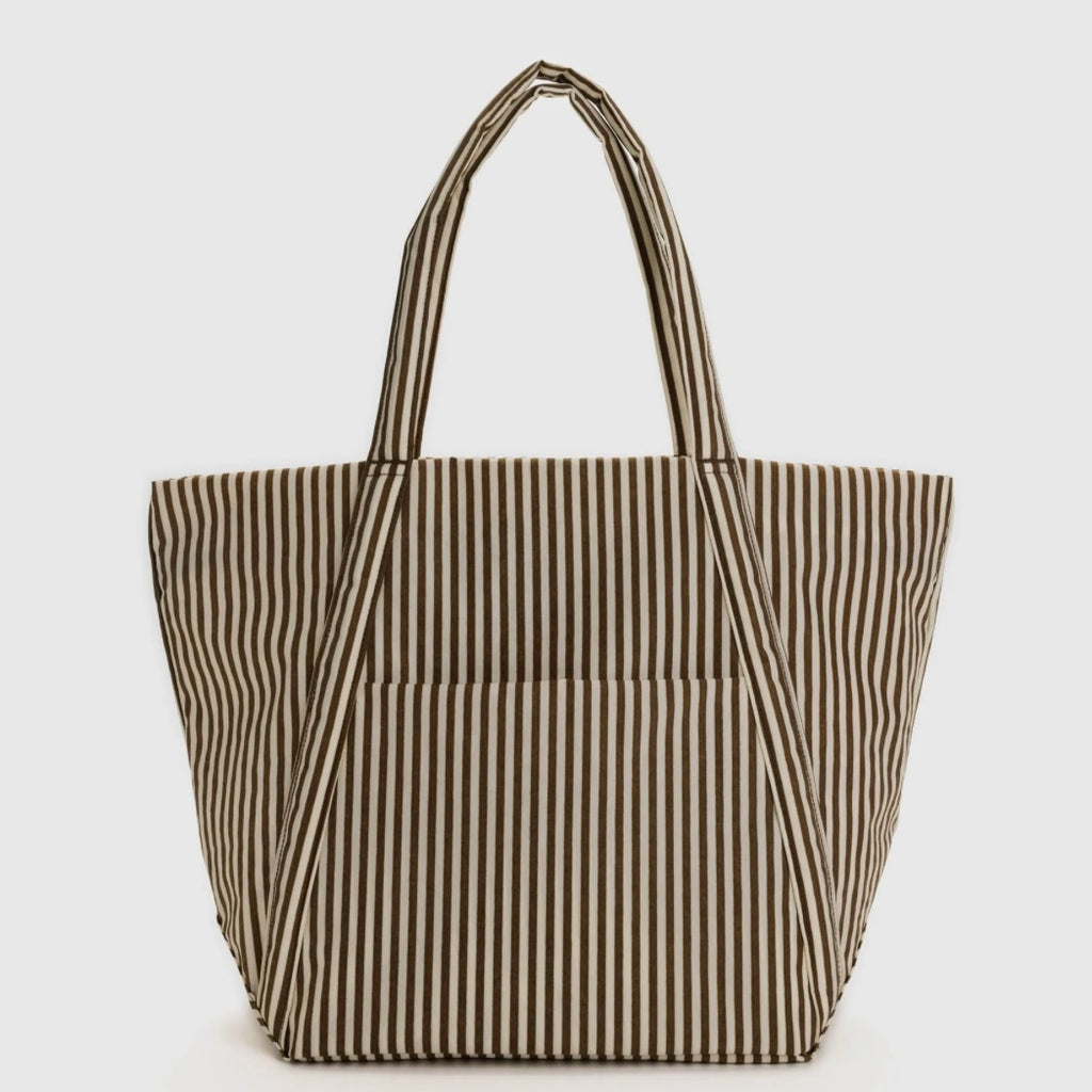 Nylon Baggu Cloud Bag In Brown Stripe