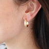 Textured Minimalist Gold Hoop Earrings