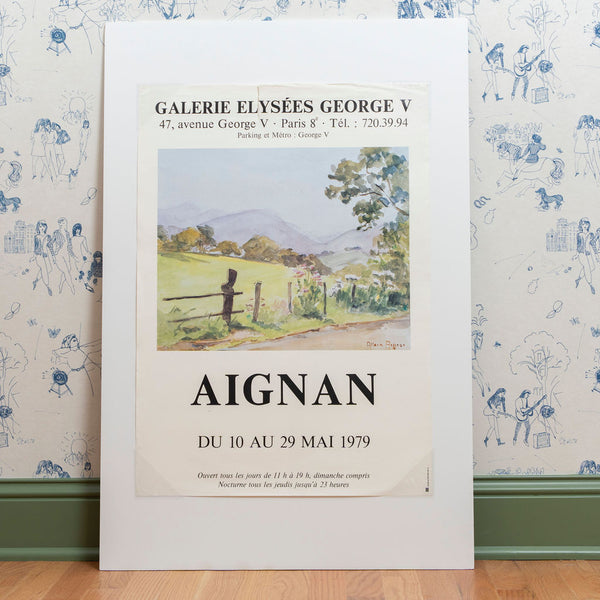 Vintage 1979 Aignan French Galerie Exhibition Poster