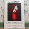 Vintage 1970s Salmon French Gallery Exhibition Poster for sale at Golden Rule Gallery in Minnesota