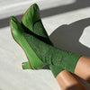 Green Crochet Socks by Le Bon Shoppe at Golden Rule Gallery