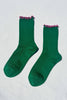 Green and Pink Ruffle Socks