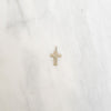 Grey Agate Stone Cross charm for Jewelry