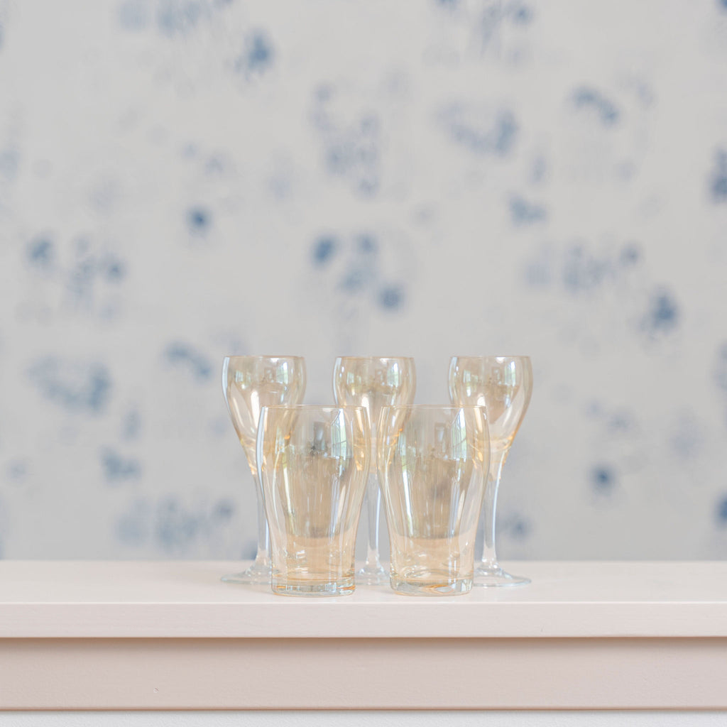 Set of Gold Glassware