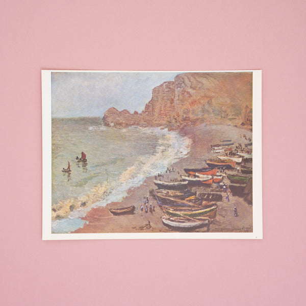 Monet Beaches of Normandy Harbor and Boats