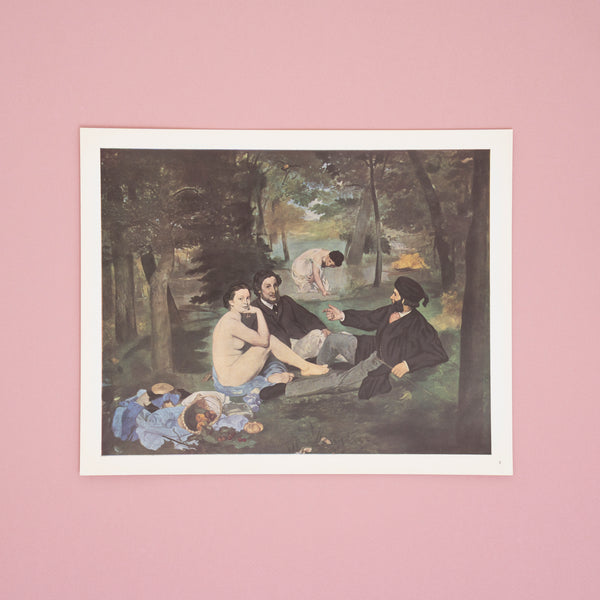 Vintage 1950s Manet “Le Déjeuner Sur L'Herbe” Swiss Art Print