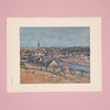 Rare Vintage 1949 Cézanne "Paysage D'Ile de France" French Offset Lithograph