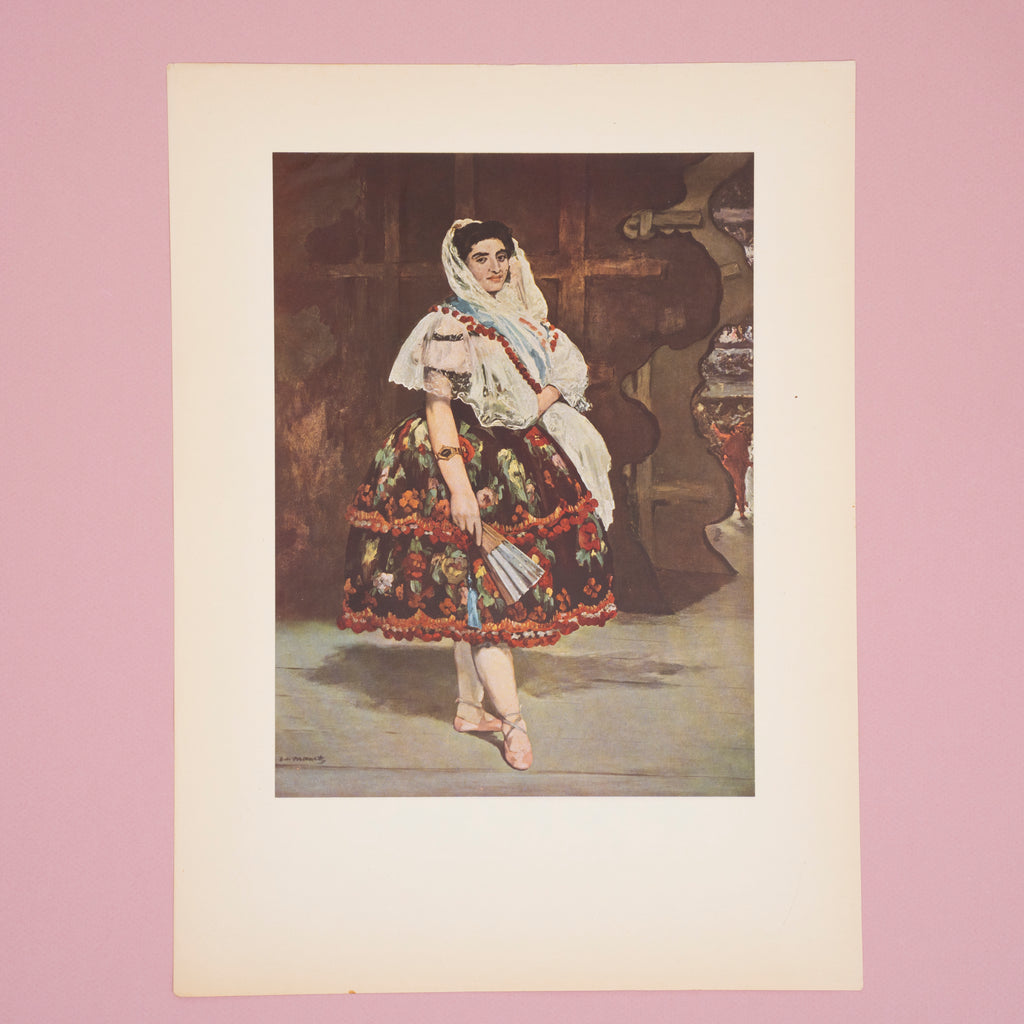 Vintage 1950s Manet "Lola de Valence" Portrait Art Print at Golden Rule Gallery