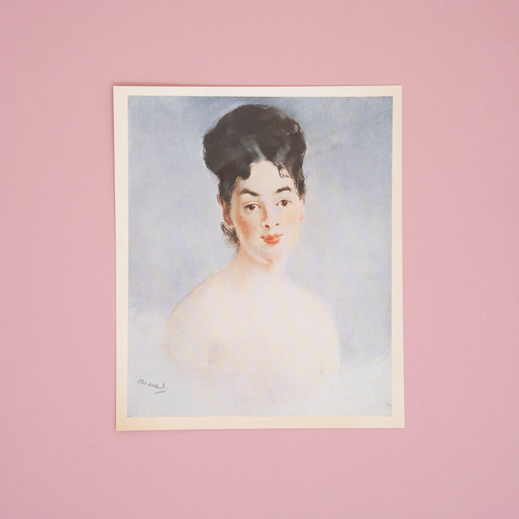 Vintage 1950s Manet "Portrait of a Young Woman" Art Print at Golden Rule Gallery