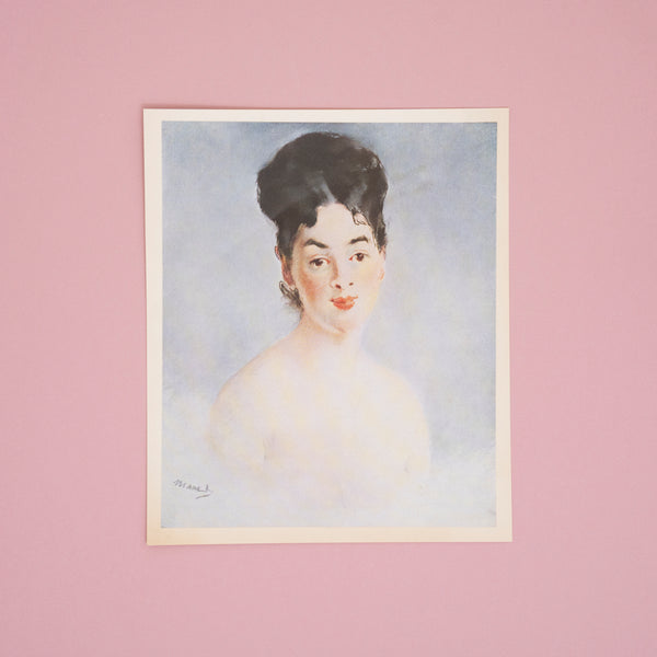 Vintage 1950s Manet "Portrait of a Young Woman" Art Print at Golden Rule Gallery