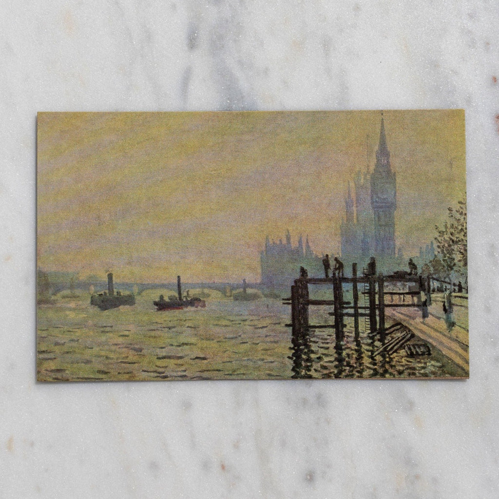 Vintage 1959 Claude Monet "The Houses of Parliament seen from Westminster Bridge" Mini Offset Lithograph With No Border Found At Golden Rule Gallery, MN