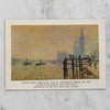 Vintage 1959 Claude Monet "The Houses of Parliament seen from Westminster Bridge" Mini Art Collectible Found At Golden Rule Gallery Outside of Minneapolis, Minnesota