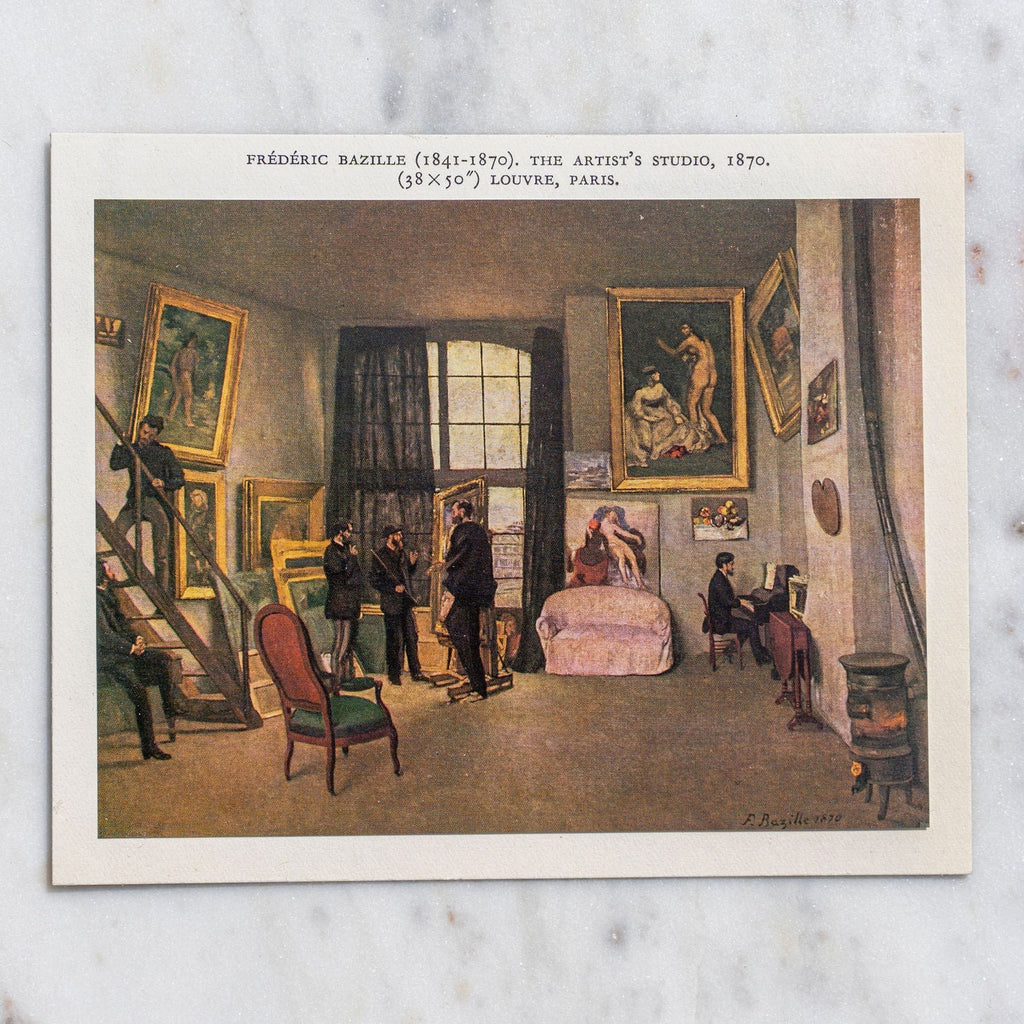 Vintage 1959 Bazille "The Artist's Studio" Mini Collectible Found At Golden Rule Gallery Outside Of Minneapolis