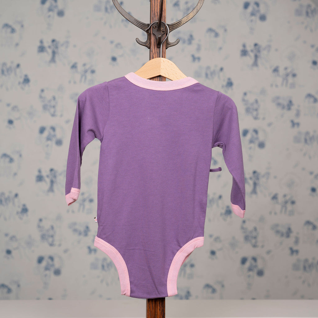 Purple Baby Onesie With Pink Trim 