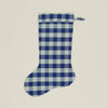 Blue Gingham Christmas Stocking