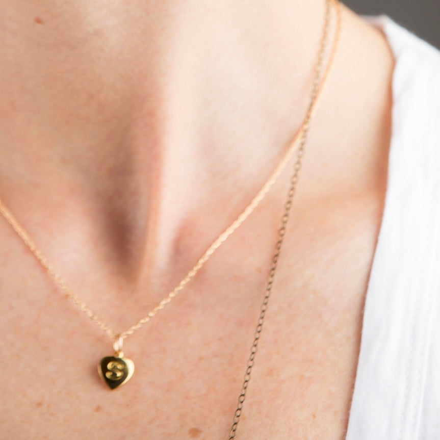 Aesthetic Shot of S Initial Necklace Jewelry