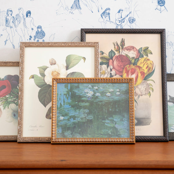 Vintage Monet Water Lilies Framed Art
