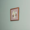 Golden Rule Framed Vintage Abstract Cubist Picasso Portrait on Farrow & Ball Oval Room Blue for Parrish House Rentals