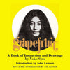 Book cover of 'Grapefruit' by Yoko Ono with a yellow background and black and white portrait.