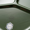 Green Enamelware Divided Camp Plates at Golden Rule Gallery
