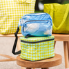 Green Gingham Printed Puffy LunchBag by Baggu at Golden Rule Gallery
