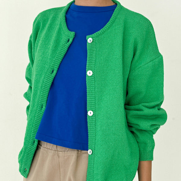 Leila Cotton Cardigan in Green