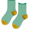 Green and Yellow Corbusier Crew Sock by Hansel from Basel at Golden Rule Gallery in Excelsior