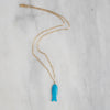 Turquoise Fish Necklace With Gold Chain