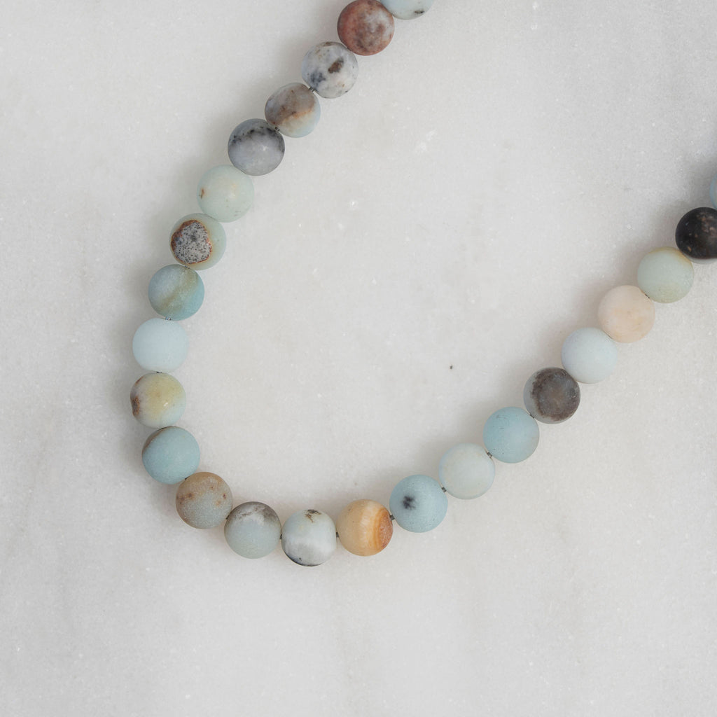 Multi-Colored Natural Stone Beaded Necklace Available at Golden Rule Gallery