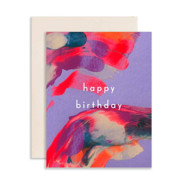 Orchid Happy Birthday Card