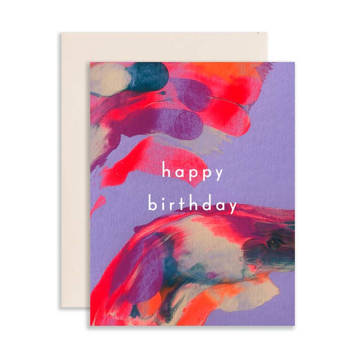 Orchid Happy Birthday Card