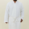 Waffle Bath Robe in White 