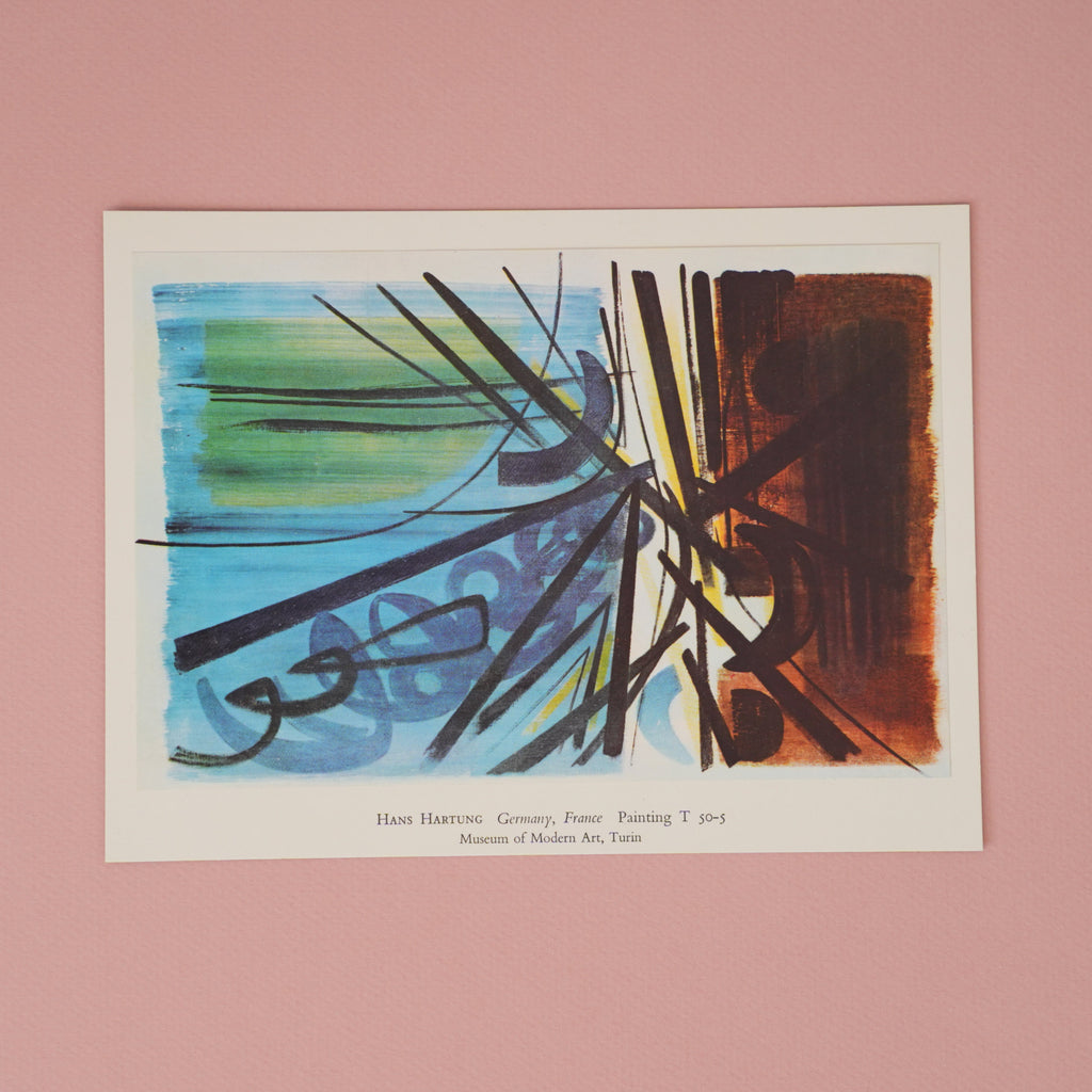 Vintage Print of Hans Hartung Painting T at Golden Rule Gallery