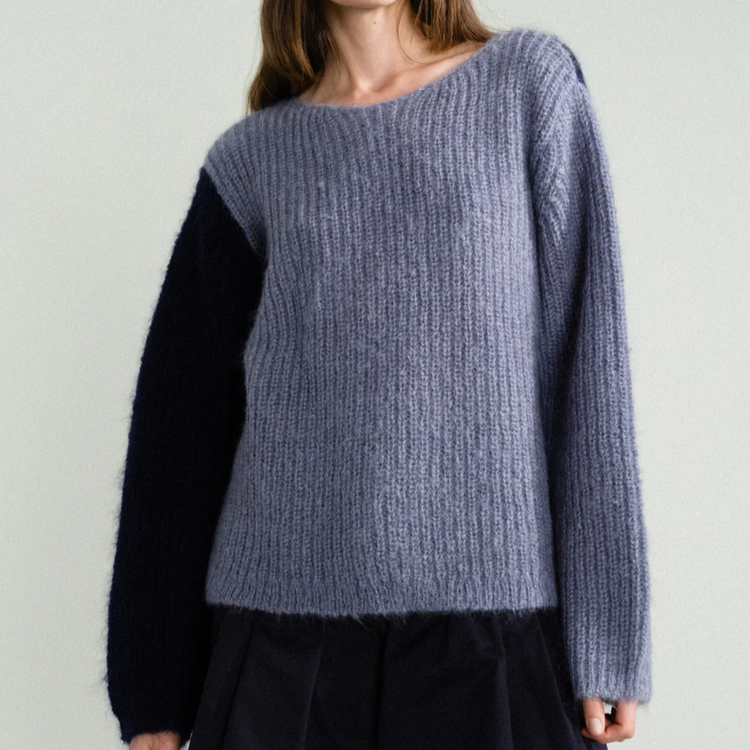 Hansel from Basel Cashmere Sweater in Atlantic Blue at Golden Rule Gallery