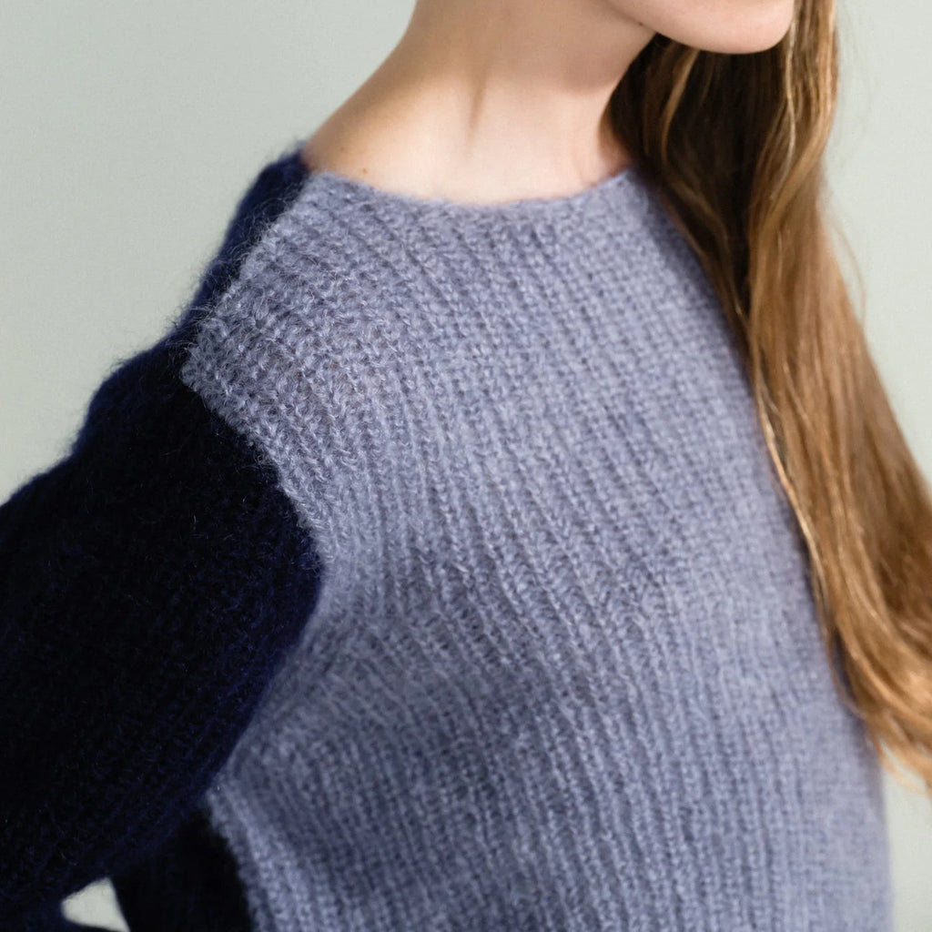 Hansel from Basel Cashmere Sweater in Atlantic Blue at Golden Rule Gallery in Excelsior