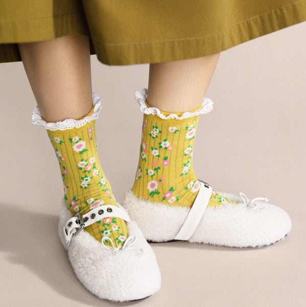 Mellow Yellow Crew Socks from Hansel from Basel