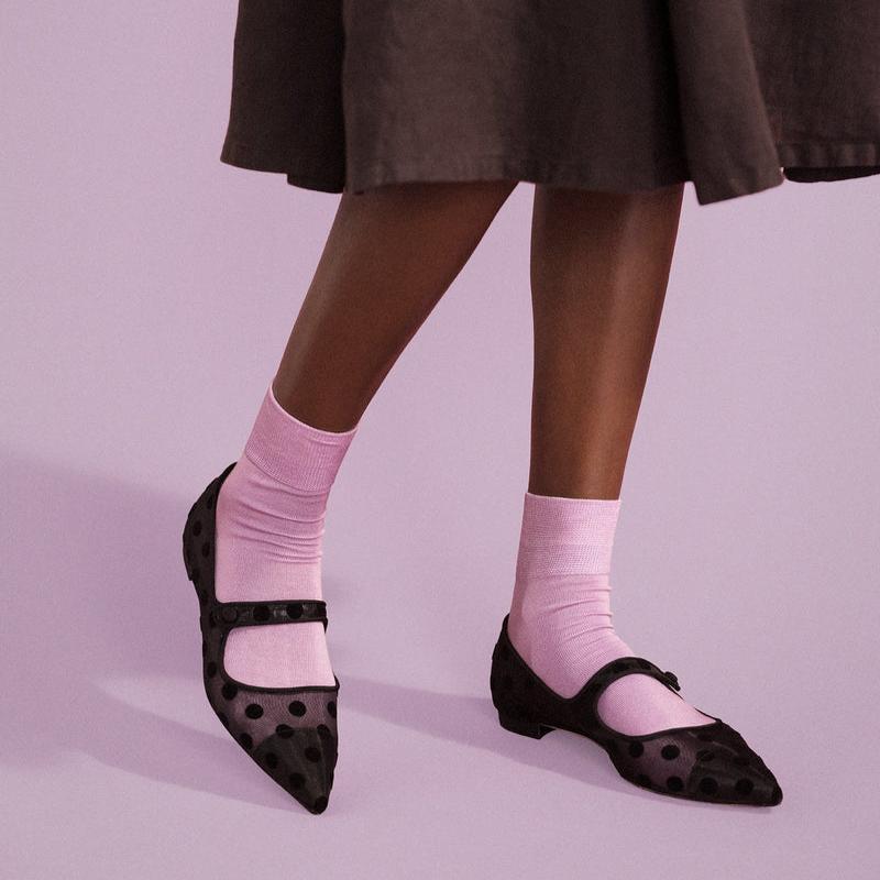 Hansel from Basel Trouser Crew Sock in Wisteria | Golden Rule Gallery